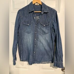 Denim Button-Up Shirt